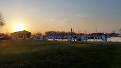 Sunset on Bay Harbor Marina